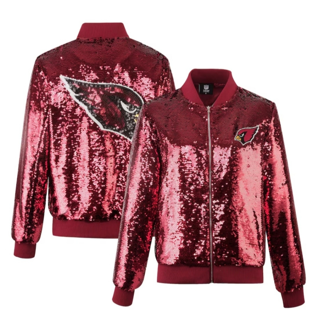 NWT Womens Plus Size Red Sequin AZ Cardinals Jacket